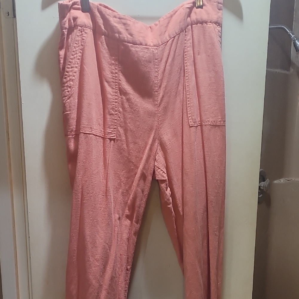 Denim&Co Coral Linen Pants